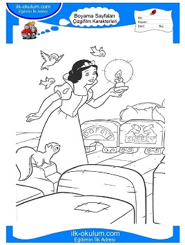 Çocuklar İçin Pamuk Prences Boyama Sayfaları 